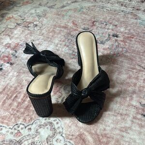 Sophisticated Black Heels with Bow Detail
